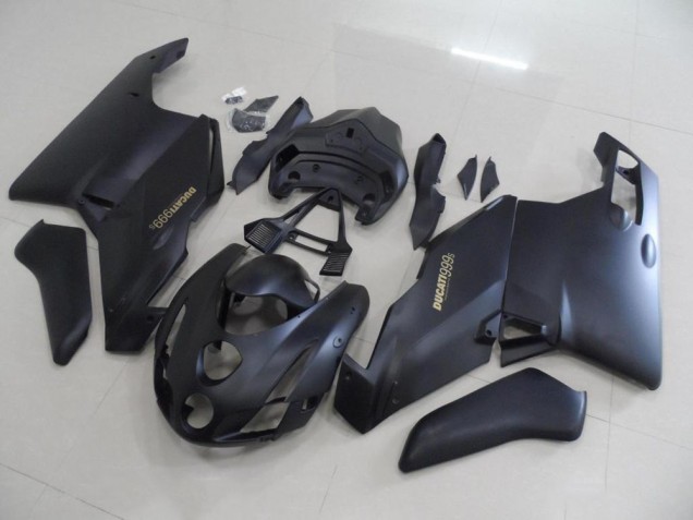 Carenado Ducati 749 999 03-04 - Negro Mate Oro Calcomanías Carenado Ducati 749 999 03-04 - Negro Mate Oro Calcomanías