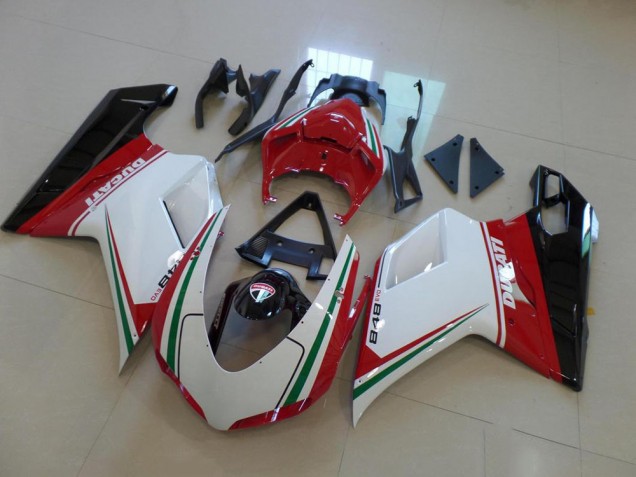 Carenado Ducati 848 1098 1198 07-14 - Blanco Rojo Carenado Ducati 848 1098 1198 07-14 - Blanco Rojo