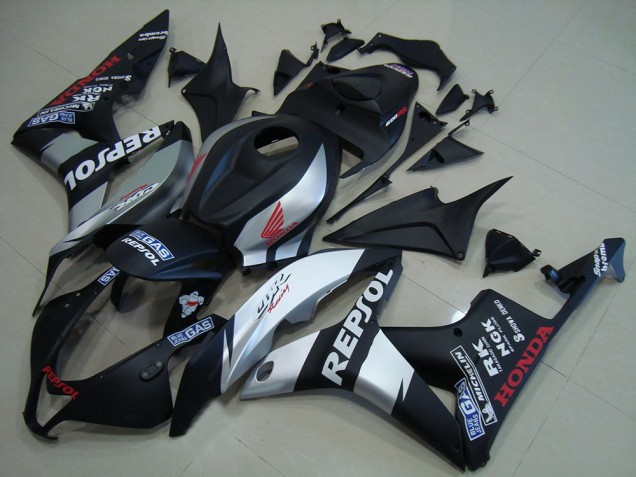 Carenado Honda CBR 600 RR 07-08 - Negro Mate Plata Repsol