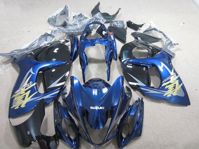 Carenado Suzuki GSXR 1300 Hayabusa 08-19 - Azul Blanco Oro Calcomanía Carenado Suzuki GSXR 1300 Hayabusa 08-19 - Azul Blanco Oro Calcomanía