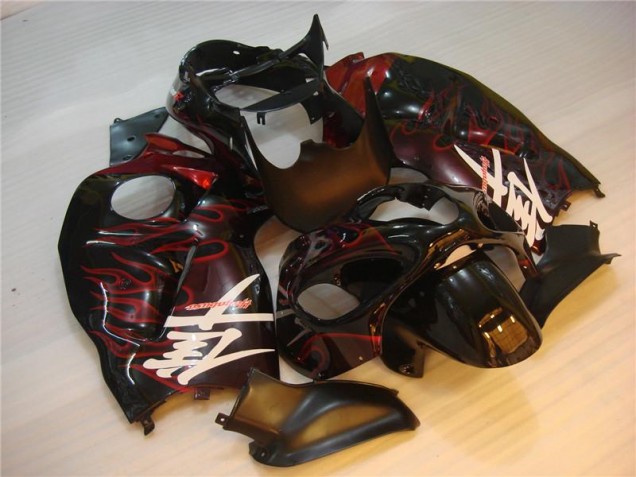 Carenado Suzuki GSXR 1300 Hayabusa 96-07 - Negro Rojo Llama Carenado Suzuki GSXR 1300 Hayabusa 96-07 - Negro Rojo Llama