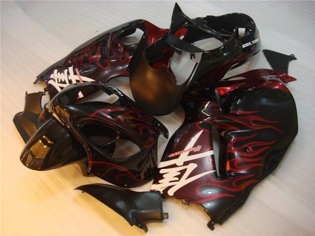 Carenado Suzuki GSXR 1300 Hayabusa 96-07 - Negro Rojo Llama Carenado Suzuki GSXR 1300 Hayabusa 96-07 - Negro Rojo Llama