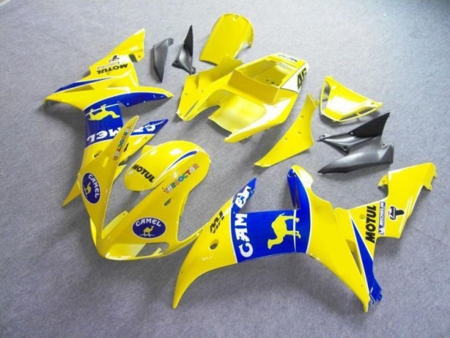 Carenado Yamaha R6 03-05 - Amarillo Azul Motul Camello