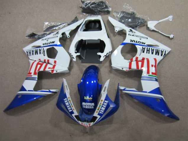 Carenado Yamaha R6 03-05 - Blanco Azul Motul Fiat