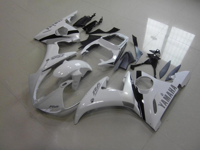 Carenado Yamaha R6 03-05 - Blanco & Gris Calcomanías