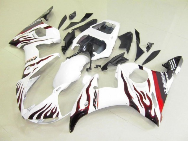 Carenado Yamaha R6 03-05 - Blanco & Llama Carenado Yamaha R6 03-05 - Blanco & Llama