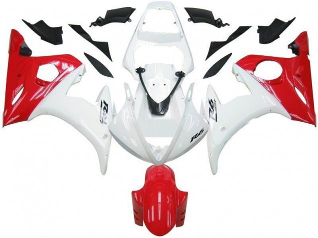 Carenado Yamaha R6 03-05 - Blanco Rojo