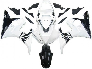 Carenado Yamaha R6 03-05 - Negro Blanco Tribal