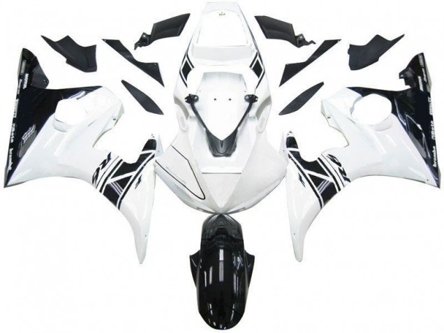 Carenado Yamaha R6 03-05 - Negro Blanco Tribal