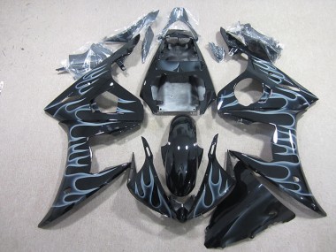 Carenado Yamaha R6 03-05 - Negro con Llama