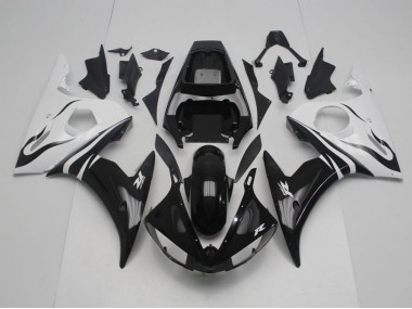 Carenado Yamaha R6 03-05 - Negro y blanco