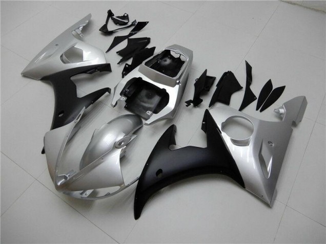 Carenado Yamaha R6 03-05 - Plata Negro Carenado Yamaha R6 03-05 - Plata Negro