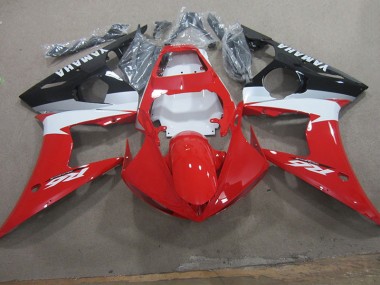 Carenado Yamaha R6 03-05 - Rojo Blanco Calcomanía