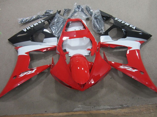 Carenado Yamaha R6 03-05 - Rojo Blanco Calcomanía Carenado Yamaha R6 03-05 - Rojo Blanco Calcomanía