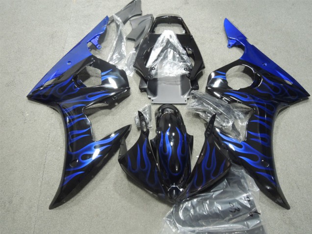 Carrocería Yamaha R6 03-05 - Llama azul negra
