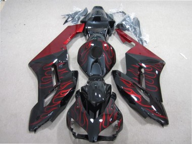 Kit Carenado ABS Completo Honda CBR 1000 RR 04-05 - Negro Rojo Llama