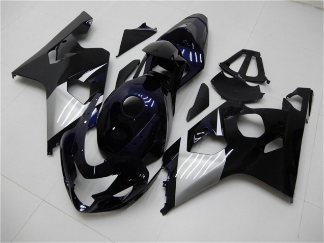 Carenados Moto Suzuki GSXR 600/750 2004-2005 - Negro Brillante Plata Azul