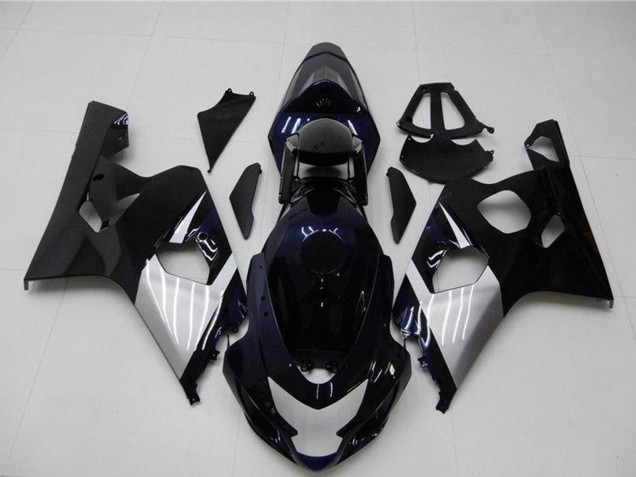 Carenados Moto Suzuki GSXR 600/750 2004-2005 - Negro Brillante Plata Azul