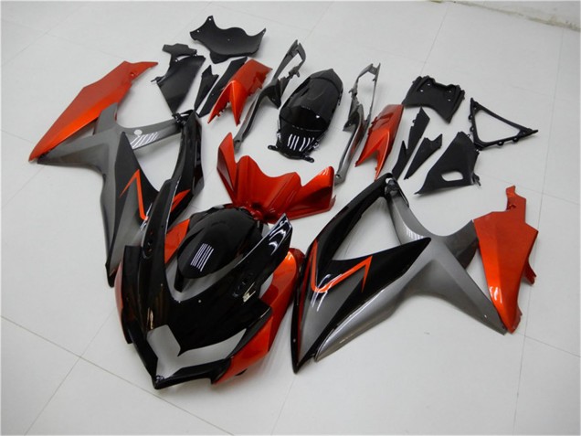 Carenados Moto Suzuki GSXR 600/750 2008-2010 - Naranja Gris Negro Brillante