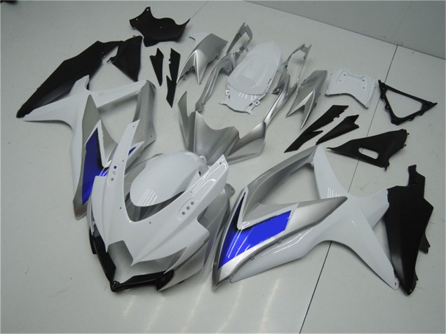 Carenados Moto Suzuki GSXR 600/750 2008-2010 - Plata Blanco Azul Negro