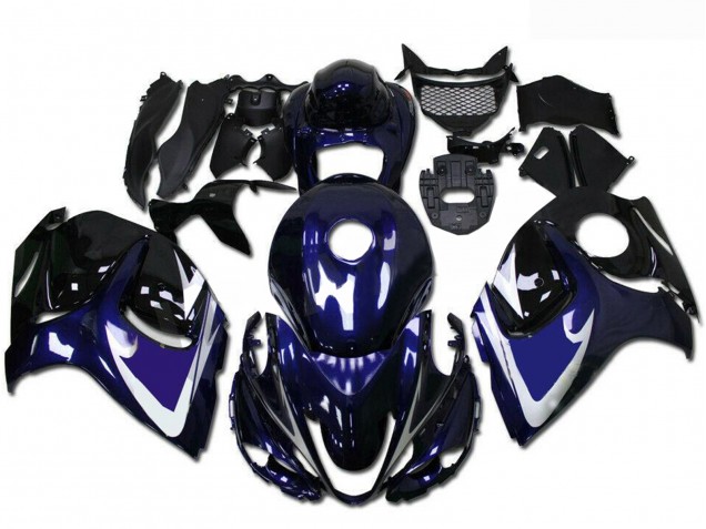 Carenados Moto Suzuki GSXR 1300 Hayabusa 2008-2020 - Negro Brillante Azul Blanco