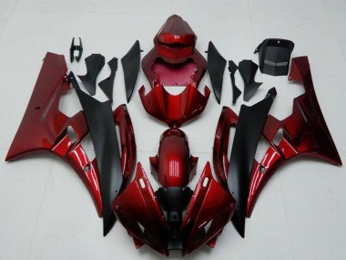 Kits Carenado Moto Yamaha YZF R6 2006-2007 - Rojo Negro Mate