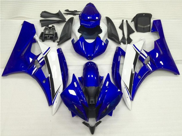 Carenados Moto Yamaha YZF R6 2006-2007 - Azul Blanco Negro