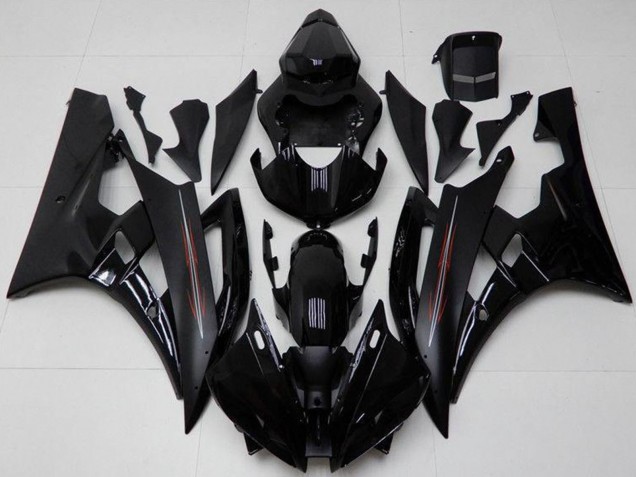 Kits Carenado Moto Yamaha YZF R6 2006-2007 - Negro Brillante Negro Mate