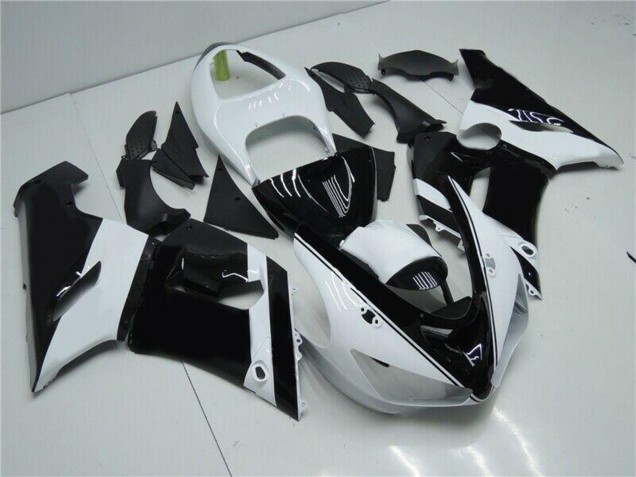 Carenados Moto Kawasaki ZX6R 2005-2006 - Blanco Negro Brillante