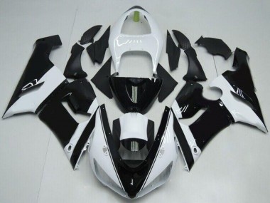 Carenados Moto Kawasaki ZX6R 2005-2006 - Blanco Negro Brillante