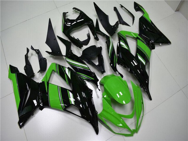 Carenado Moto Kawasaki ZX6R 2013-2018 - Verde Negro Brillante
