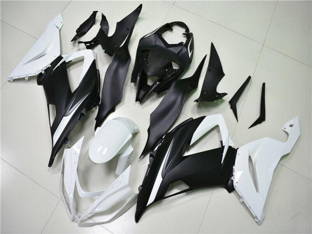 Carenados ABS Kawasaki ZX6R 2013-2018 - Blanco Negro Mate