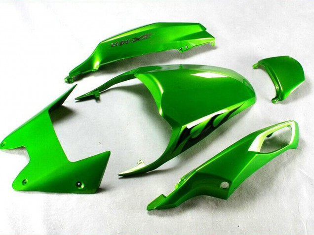 Carenado Moto Kawasaki ZX14R ZZR1400 2012-2024 - Verde Negro Brillante