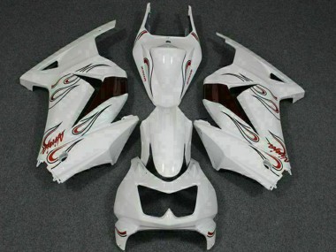 Carenados Moto Kawasaki EX250 2008-2012 - Blanco Rojo