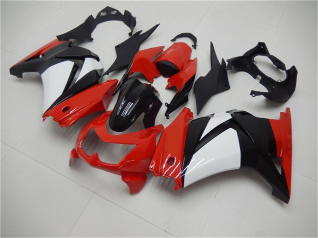 Carenados Moto Kawasaki EX250 2008-2012 - Rojo Blanco Negro