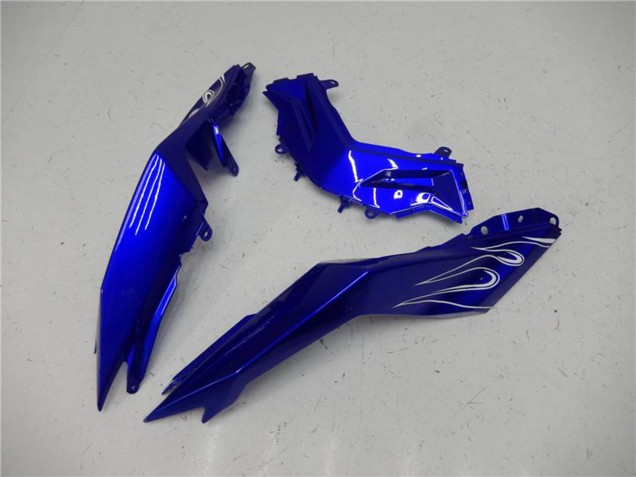 Carenados Moto Kawasaki Ninja 300 EX300R 2013-2024 - Azul Negro Blanco Llama