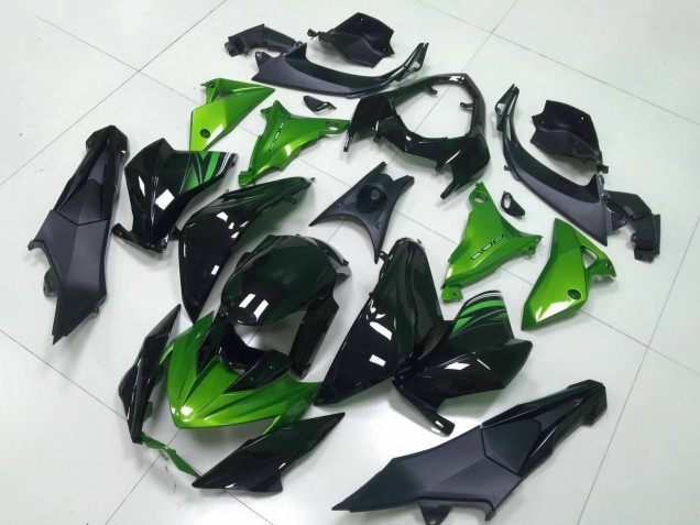 Carenado Moto Kawasaki Z800 2013-2018 - Verde Negro Brillante