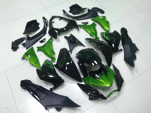 Carenado Moto Kawasaki Z800 2013-2018 - Verde Negro Brillante