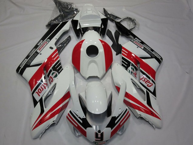Carenados Moto Honda CBR1000RR 2004-2005 - Blanco Rojo Negro Brillante Castrol 9