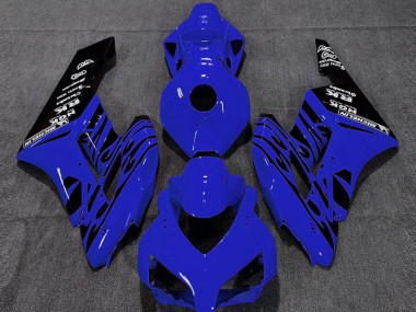 Carenados Moto Honda CBR1000RR 2004-2005 - Azul Negro Brillante Llama