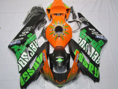 Carenados Moto Honda CBR1000RR 2004-2005 - Naranja Verde Negro Mate Rossi