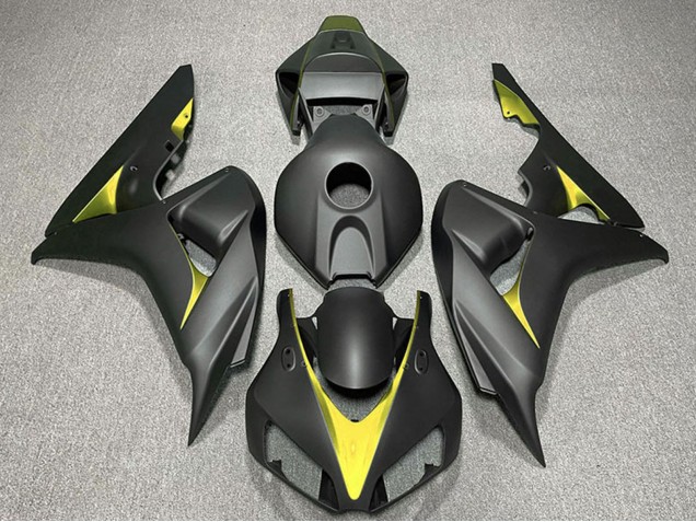 Carenados Moto Honda CBR1000RR 2006-2007 - Negro Mate Amarillo