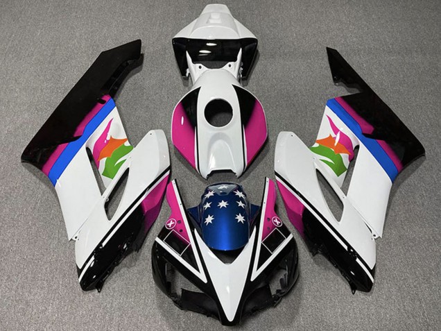 Carenados Moto Honda CBR1000RR 2004-2005 - Blanco Rosa Azul Negro Brillante Estrella