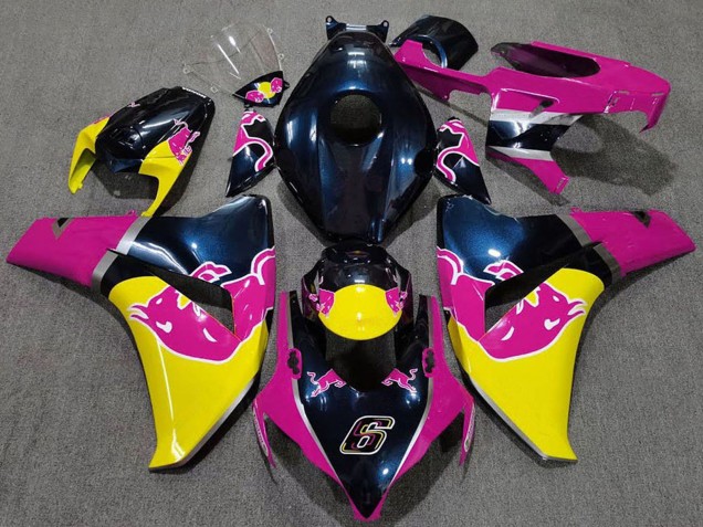 Carenados Moto Honda CBR1000RR 2008-2011 - Azul Oscuro Rosa Amarillo Rojo Bull