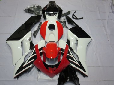 Carenados Moto Honda CBR1000RR 2004-2005 - Blanco Rojo Negro Brillante Raya