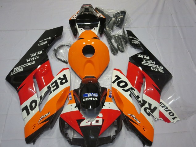 Carenados Moto Honda CBR1000RR 2004-2005 - Naranja Blanco Rojo Negro Brillante Repsol 26