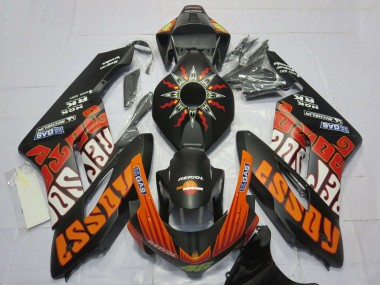 Carenados Moto Honda CBR1000RR 2004-2005 - Negro Mate Naranja Rossi