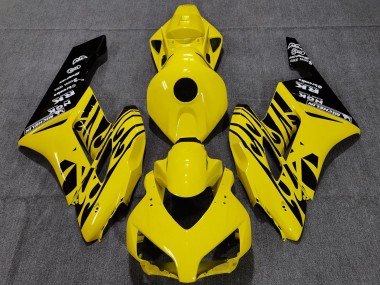 Carenados Moto Honda CBR1000RR 2004-2005 - Amarillo Negro Brillante Llama