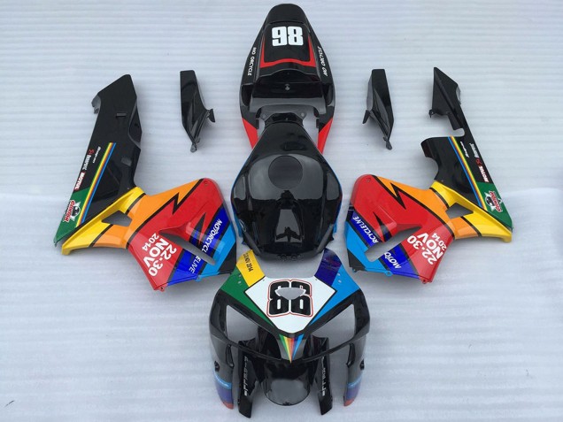 Carenados Moto Honda CBR600RR 2005-2006 - Negro Rojo 86