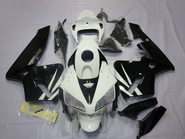 Carenados Moto Honda CBR600RR 2005-2006 - Blanco Negro Brillante